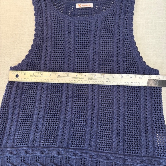 Kirundi Cotton Crochet Sweater Vest Tank Top Medium - Picture 9 of 12